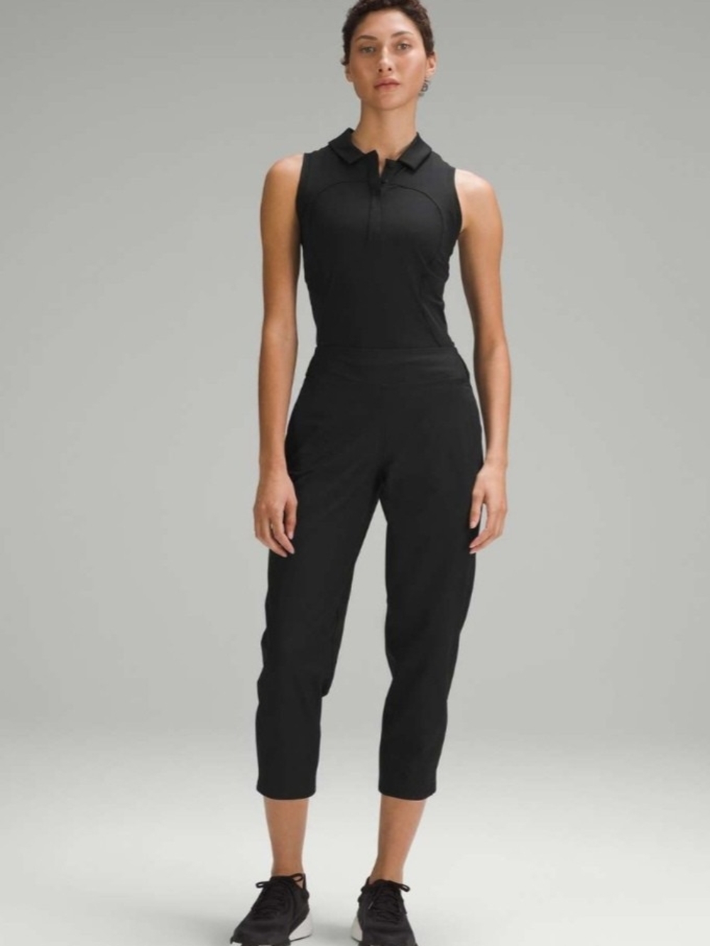 Lululemon Warpstreme Multi-Pocket Mid-Rise Golf Cropped Pant 24"Black 10